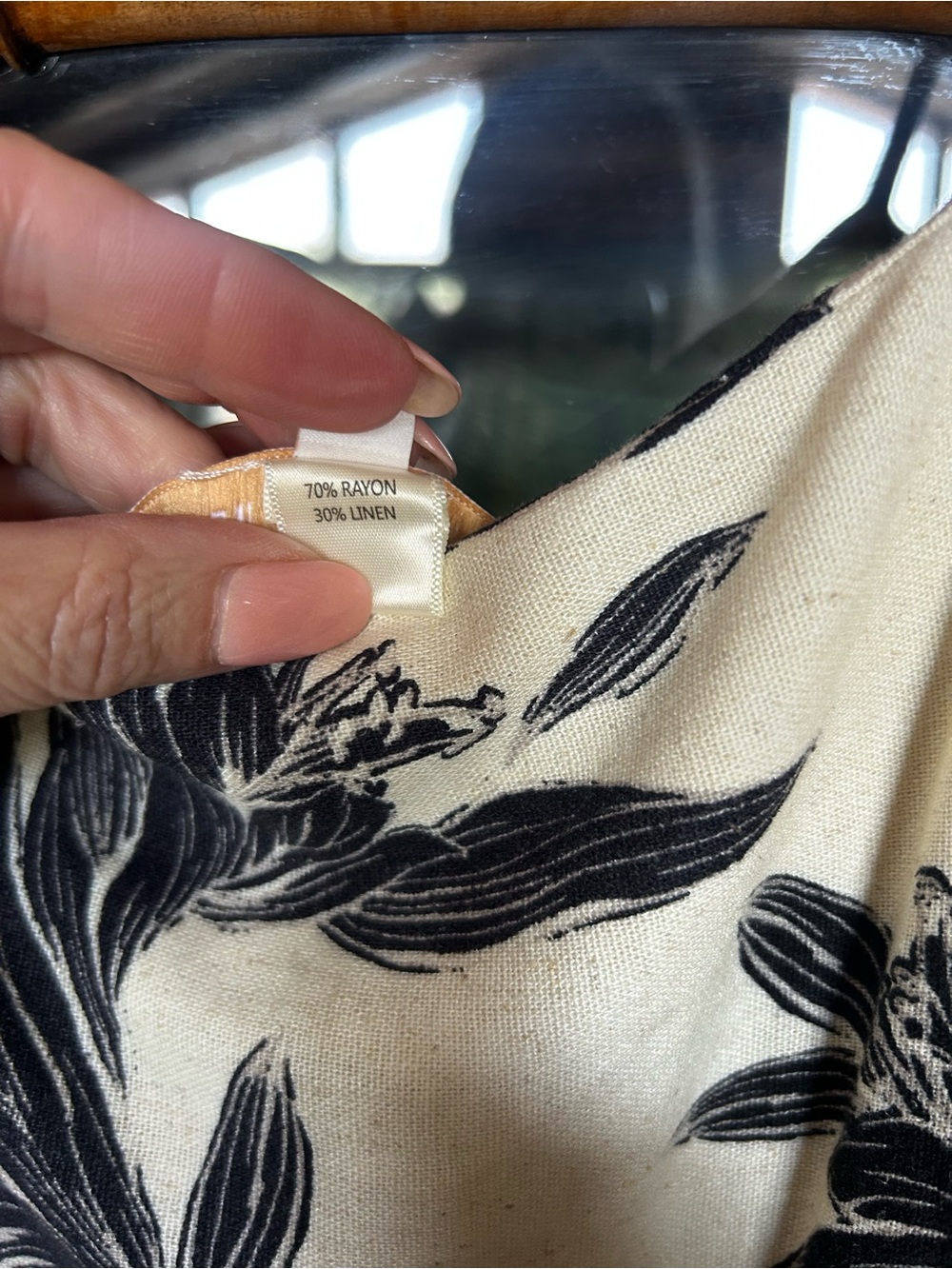Monteau Black Floral Print Cream Maxi Dress - Picture 5 of 5